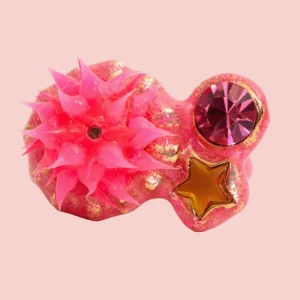 Rings | Collina Strada GOLD PINK SPECK CANDY SPIKE RING