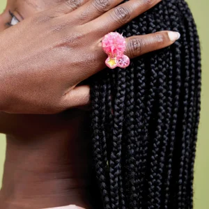 Rings | Collina Strada GOLD PINK SPECK CANDY SPIKE RING