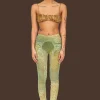 Pants | Collina Strada GREEN GECKO PURR LEGGING