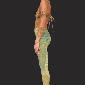 Pants | Collina Strada GREEN GECKO PURR LEGGING