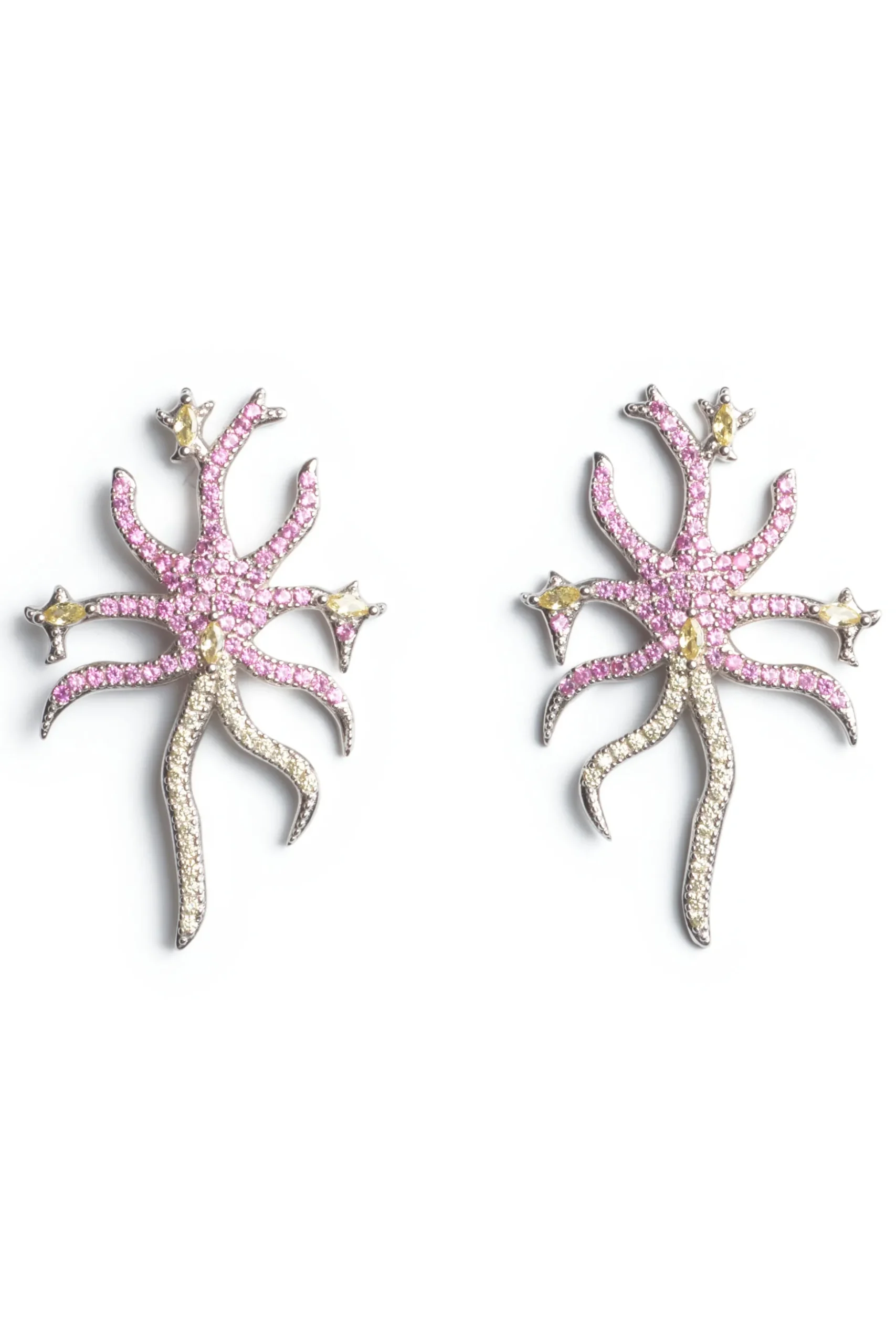 hot_pink_canary_etoile_earring_0.webp Earrings | Collina Strada HOT PINK CANARY ETOILE EARRING
