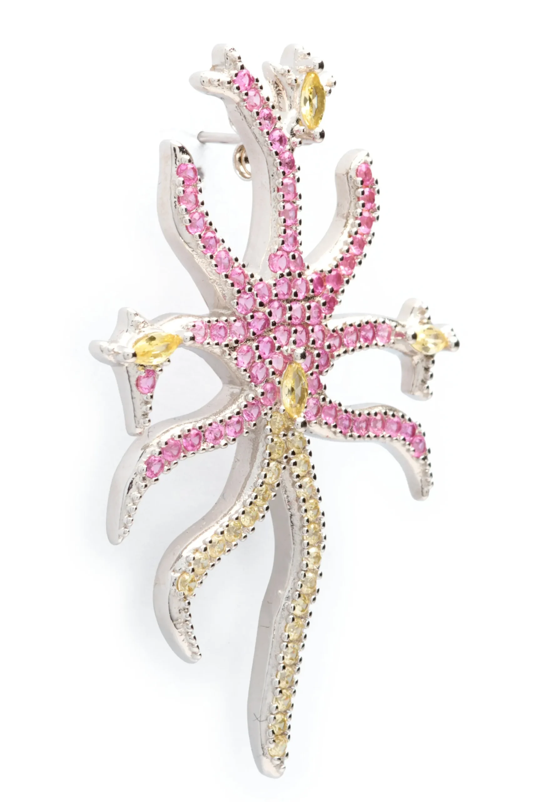 hot_pink_canary_etoile_earring_1.webp Earrings | Collina Strada HOT PINK CANARY ETOILE EARRING