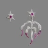 Earrings | Collina Strada HOT PINK STARBURST MIX EARRING