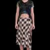 Skirts | Pants | Collina Strada LIGHT BROWN PLAID DRIZZLE SKIRT