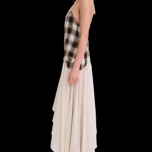 Tops | Dresses | Collina Strada LIGHT BROWN PLAID MAGNOLIA DRESS