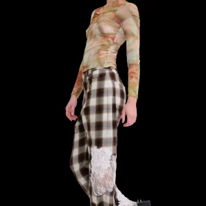 Pants | Collina Strada LIGHT BROWN PLAID MIKAELA JEAN