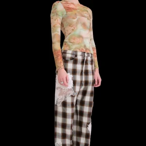 Pants | Collina Strada LIGHT BROWN PLAID MIKAELA JEAN