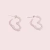 Earrings | Collina Strada LIGHT PINK RHINESTONE HEART EARRINGS