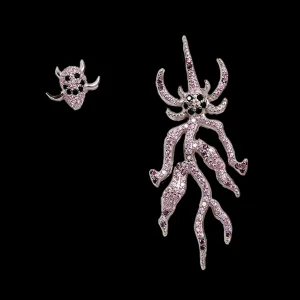 Earrings | Collina Strada LIGHT ROSE SPIKE MONSTER MIX EARRING