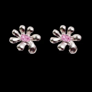Earrings | Collina Strada LIGHT ROSE SQUASHED BLOSSOM EARRING