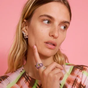 Rings | Collina Strada LILAC STRIPE FROG RING