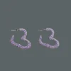 Earrings | Collina Strada LILAC SUPER HEART HOOP