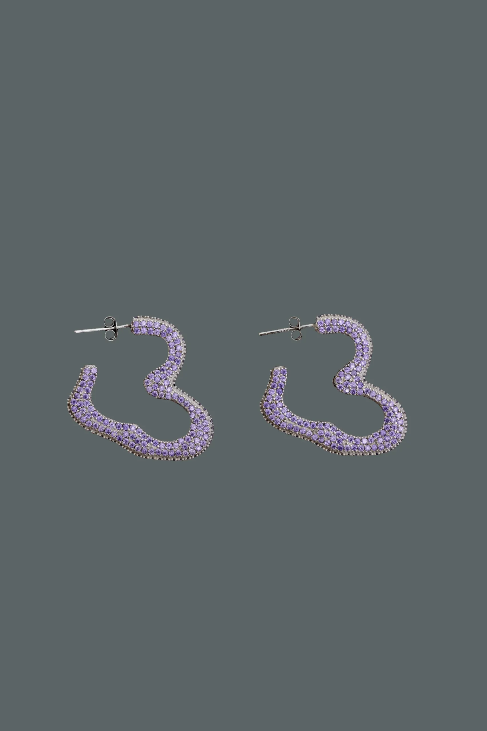 lilac_super_heart_hoop_0.webp Earrings | Collina Strada LILAC SUPER HEART HOOP