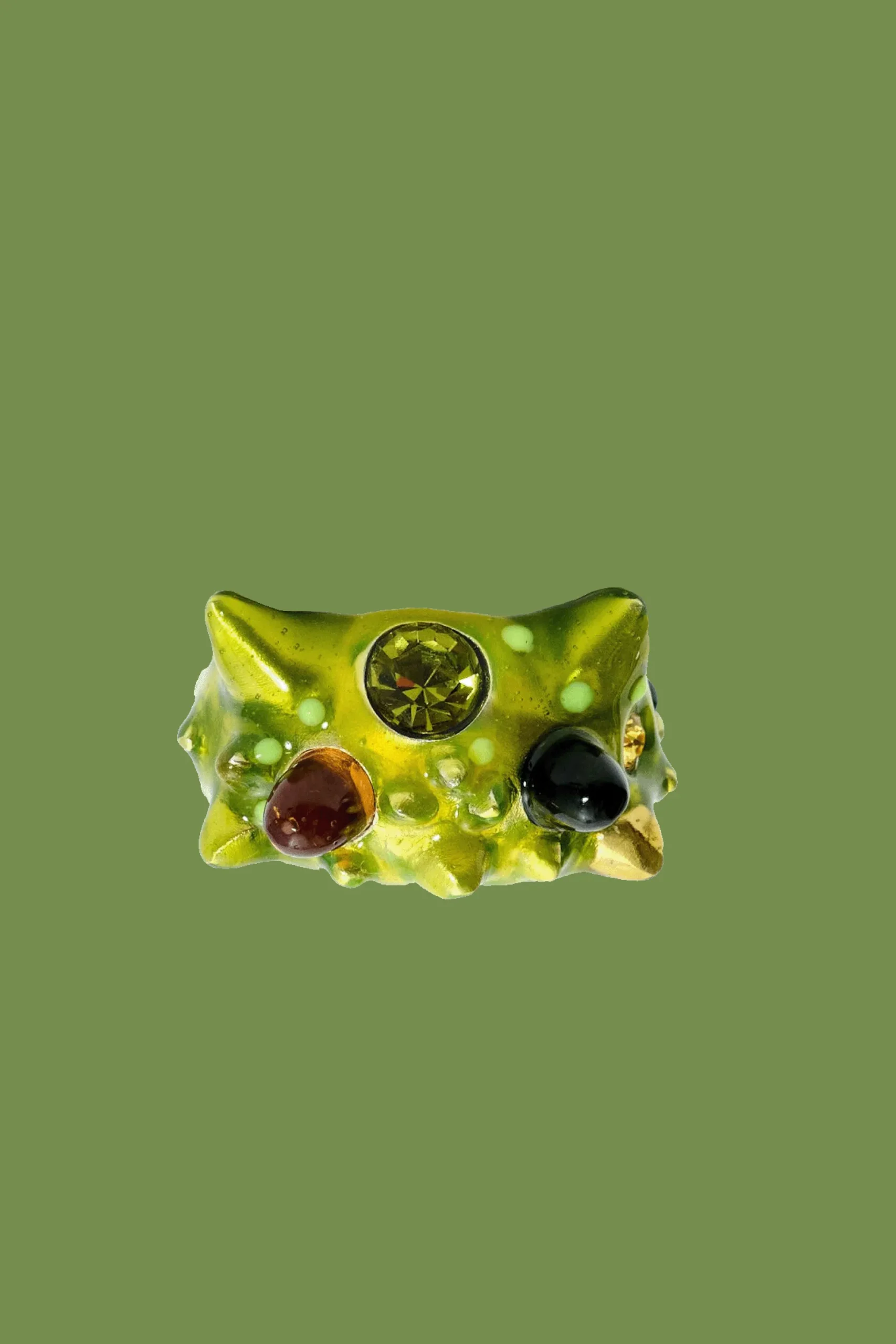 lime_multi_alien_ring_0.webp Rings | Collina Strada LIME MULTI ALIEN RING