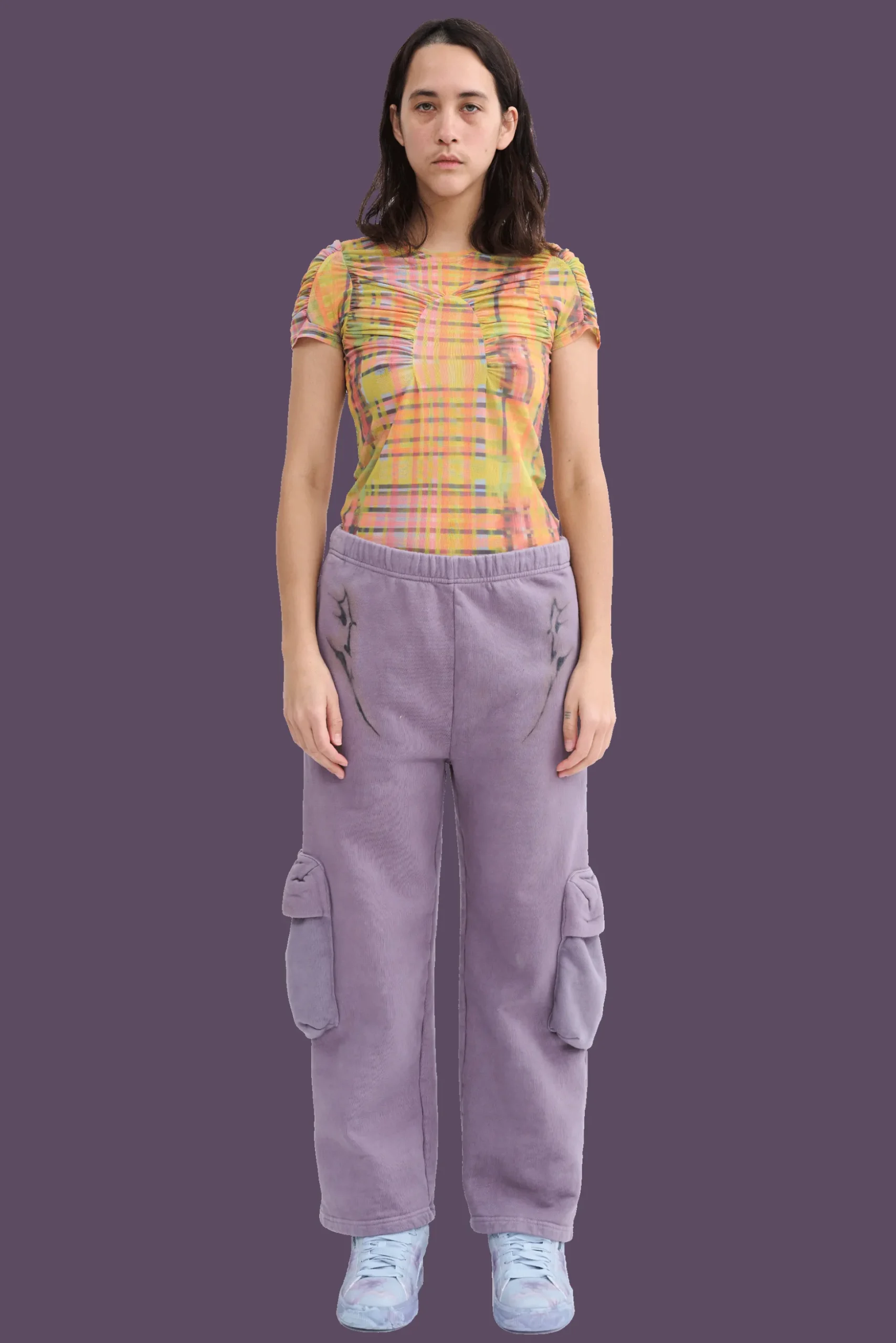 mauve_cargo_sweatpant_0.webp Pants | Sweaters & Sweats | Collina Strada MAUVE CARGO SWEATPANT