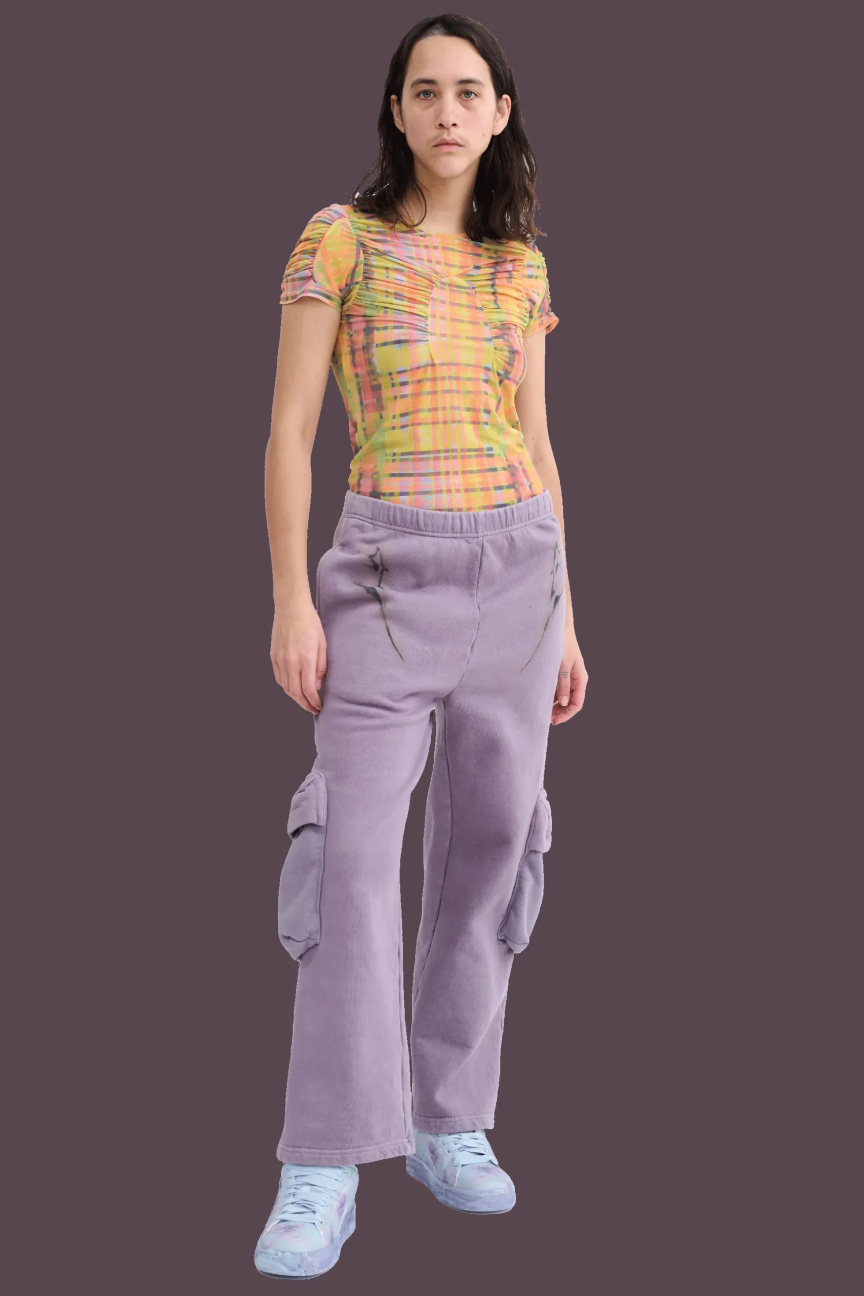 mauve_cargo_sweatpant_1.webp Pants | Sweaters & Sweats | Collina Strada MAUVE CARGO SWEATPANT