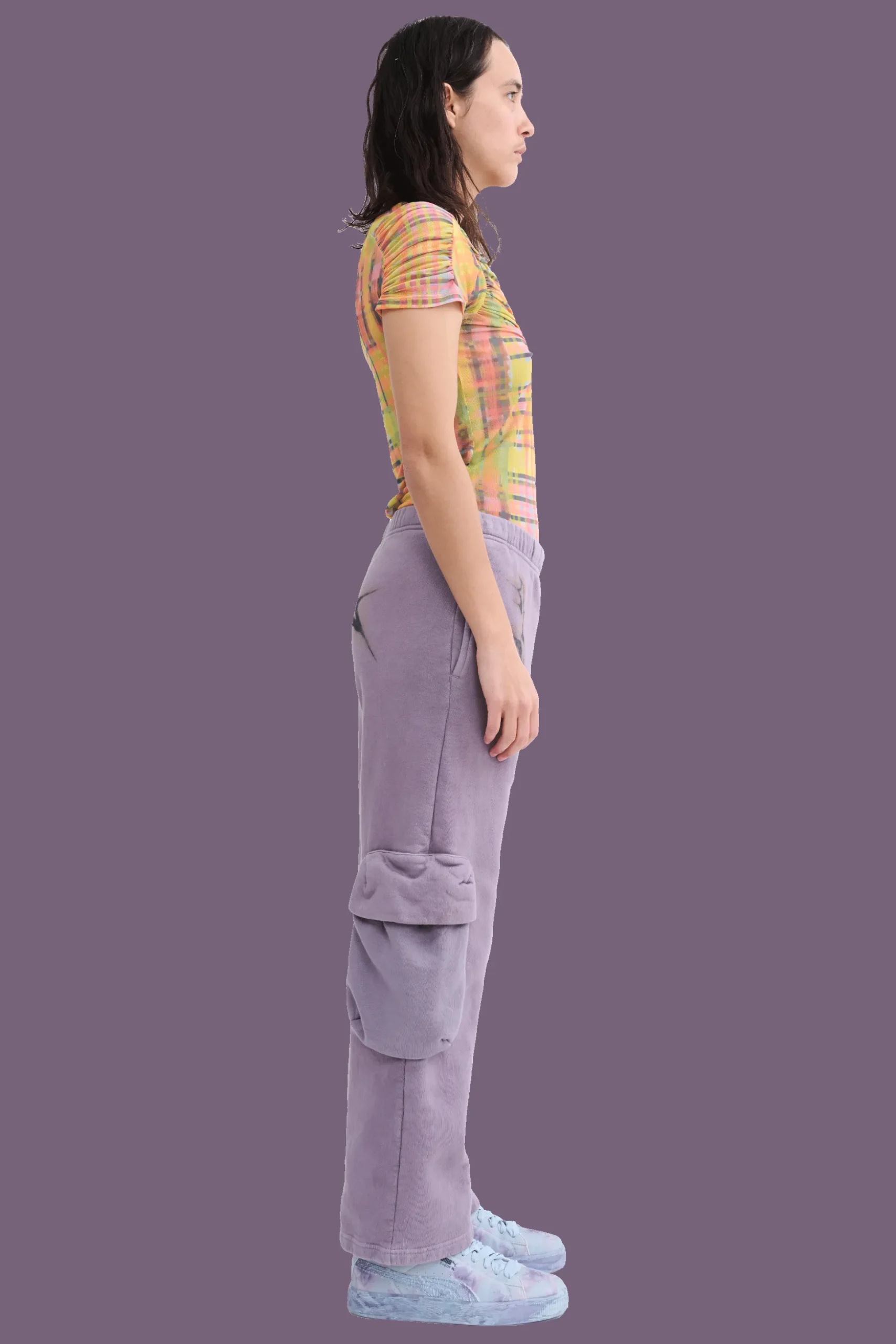 mauve_cargo_sweatpant_3.webp Pants | Sweaters & Sweats | Collina Strada MAUVE CARGO SWEATPANT