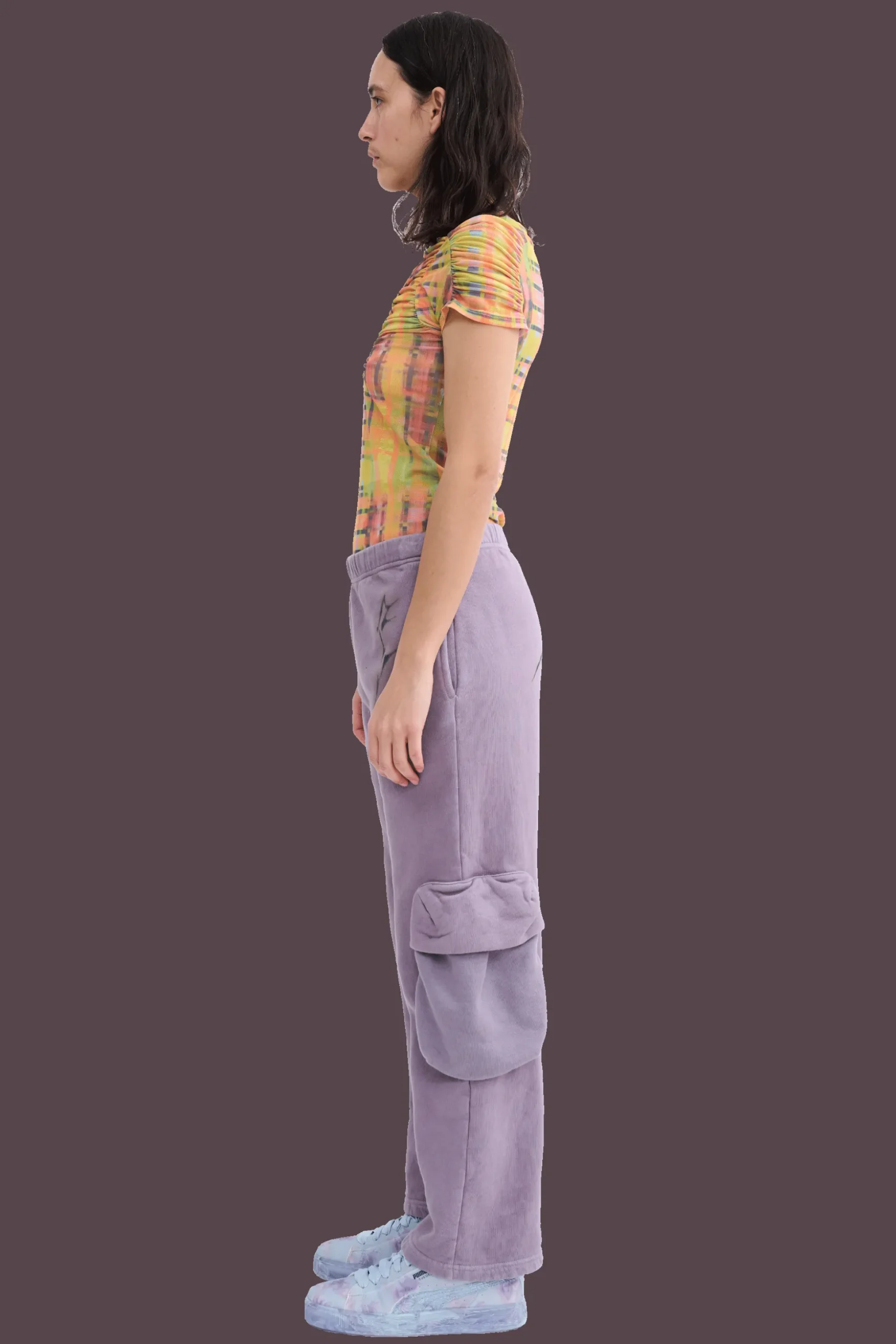 mauve_cargo_sweatpant_5.webp Pants | Sweaters & Sweats | Collina Strada MAUVE CARGO SWEATPANT