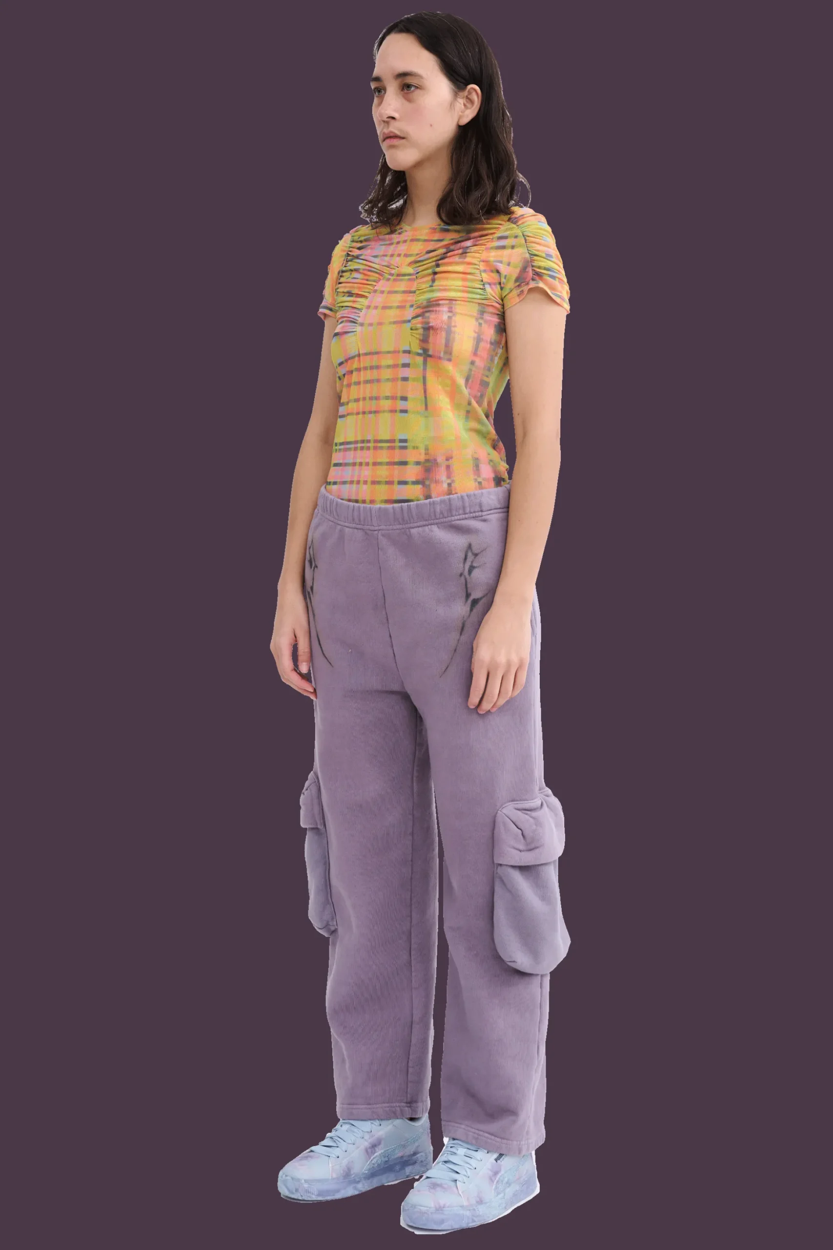mauve_cargo_sweatpant_6.webp Pants | Sweaters & Sweats | Collina Strada MAUVE CARGO SWEATPANT
