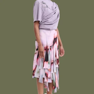 Sweaters & Sweats | Tops | Collina Strada MAUVE EVA DRAPED TEE