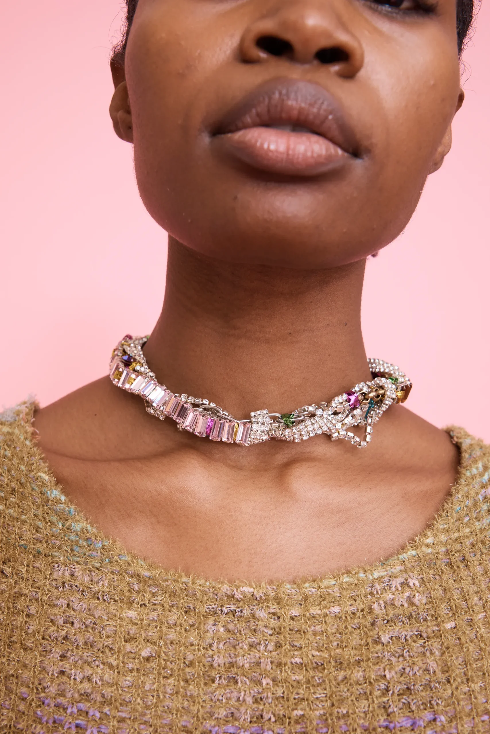 multi_rhinestone_junk_necklace_1.webp Necklaces | Collina Strada MULTI RHINESTONE JUNK NECKLACE