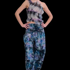 Pants | Collina Strada NAVY GARDEN BLUR BUNGEE PANT
