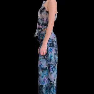 Pants | Collina Strada NAVY GARDEN BLUR BUNGEE PANT
