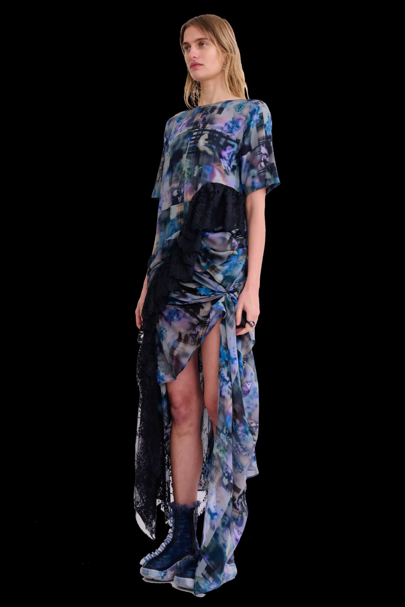 navy_garden_blur_fanny_ritual_dress_2.webp Dresses | Collina Strada NAVY GARDEN BLUR FANNY RITUAL DRESS