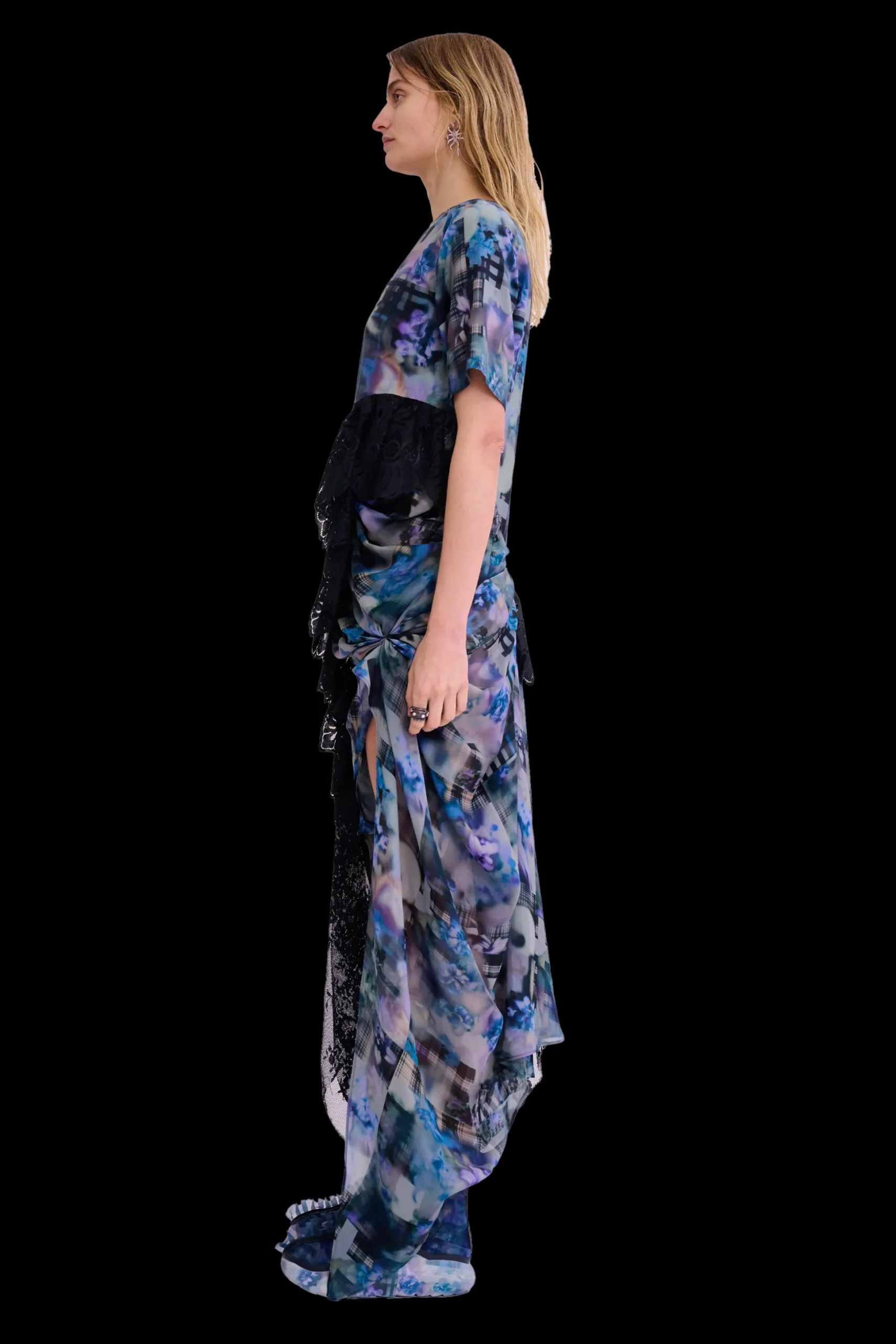 navy_garden_blur_fanny_ritual_dress_3.webp Dresses | Collina Strada NAVY GARDEN BLUR FANNY RITUAL DRESS