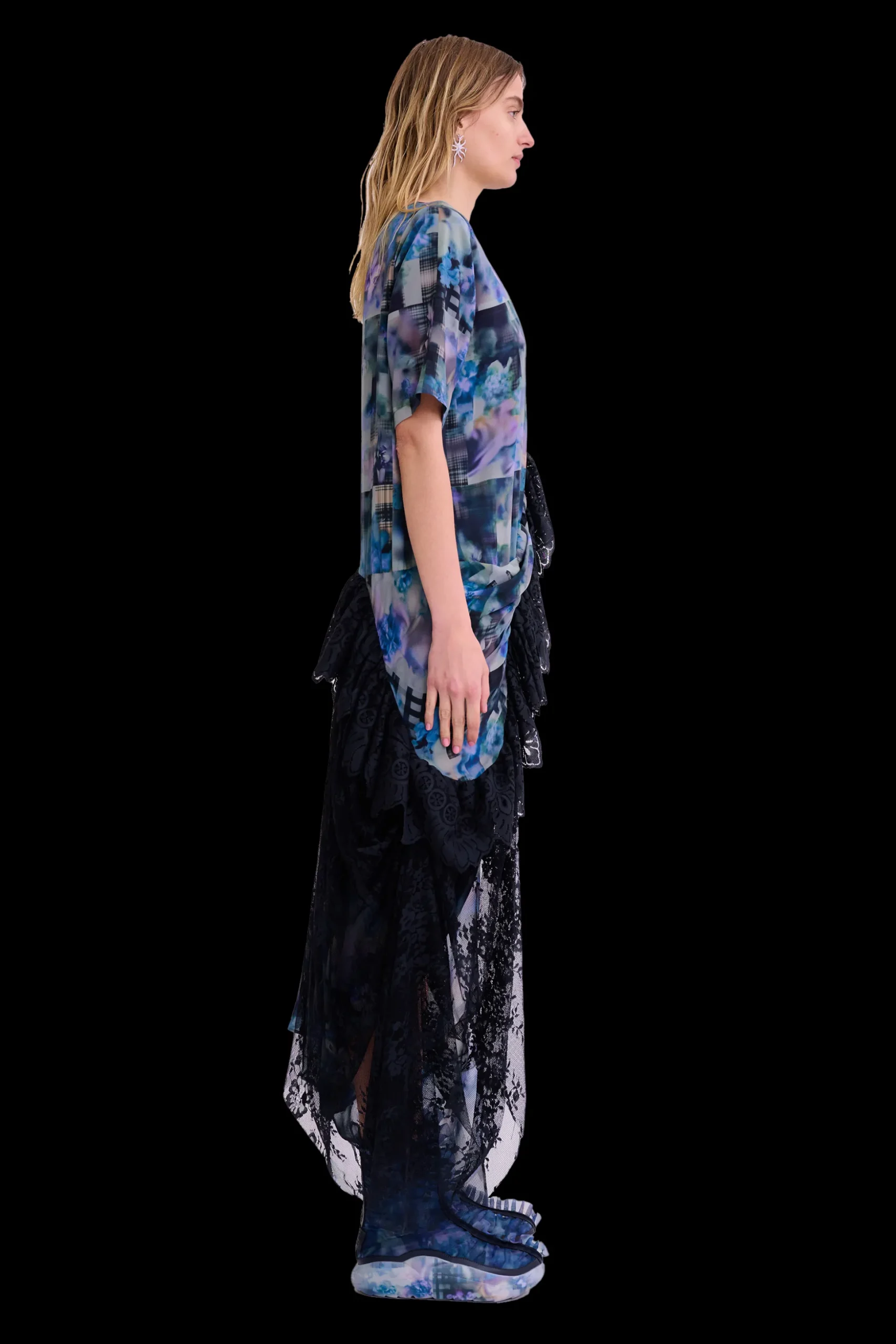 navy_garden_blur_fanny_ritual_dress_5.webp Dresses | Collina Strada NAVY GARDEN BLUR FANNY RITUAL DRESS