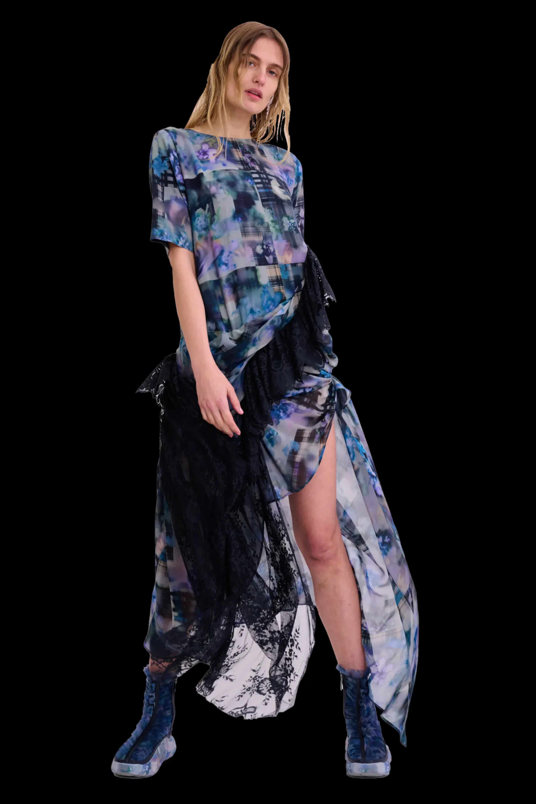 navy_garden_blur_fanny_ritual_dress_6.webp Dresses | Collina Strada NAVY GARDEN BLUR FANNY RITUAL DRESS