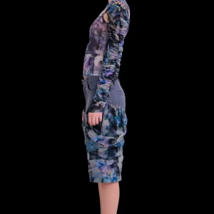 Pants | Collina Strada NAVY GARDEN BLUR GIVA SHORT