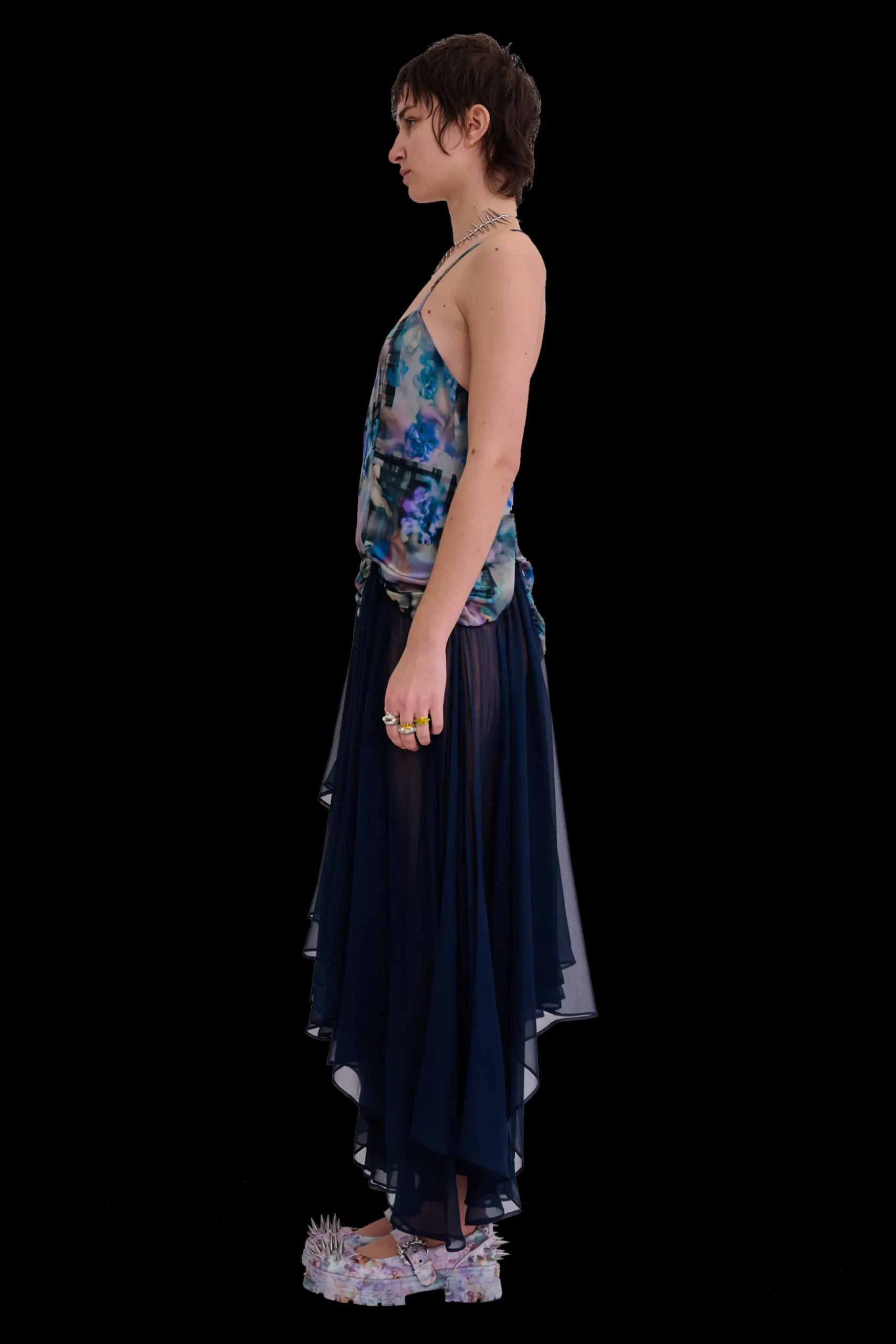 navy_garden_blur_magnolia_dress_3.webp Tops | Dresses | Collina Strada NAVY GARDEN BLUR MAGNOLIA DRESS