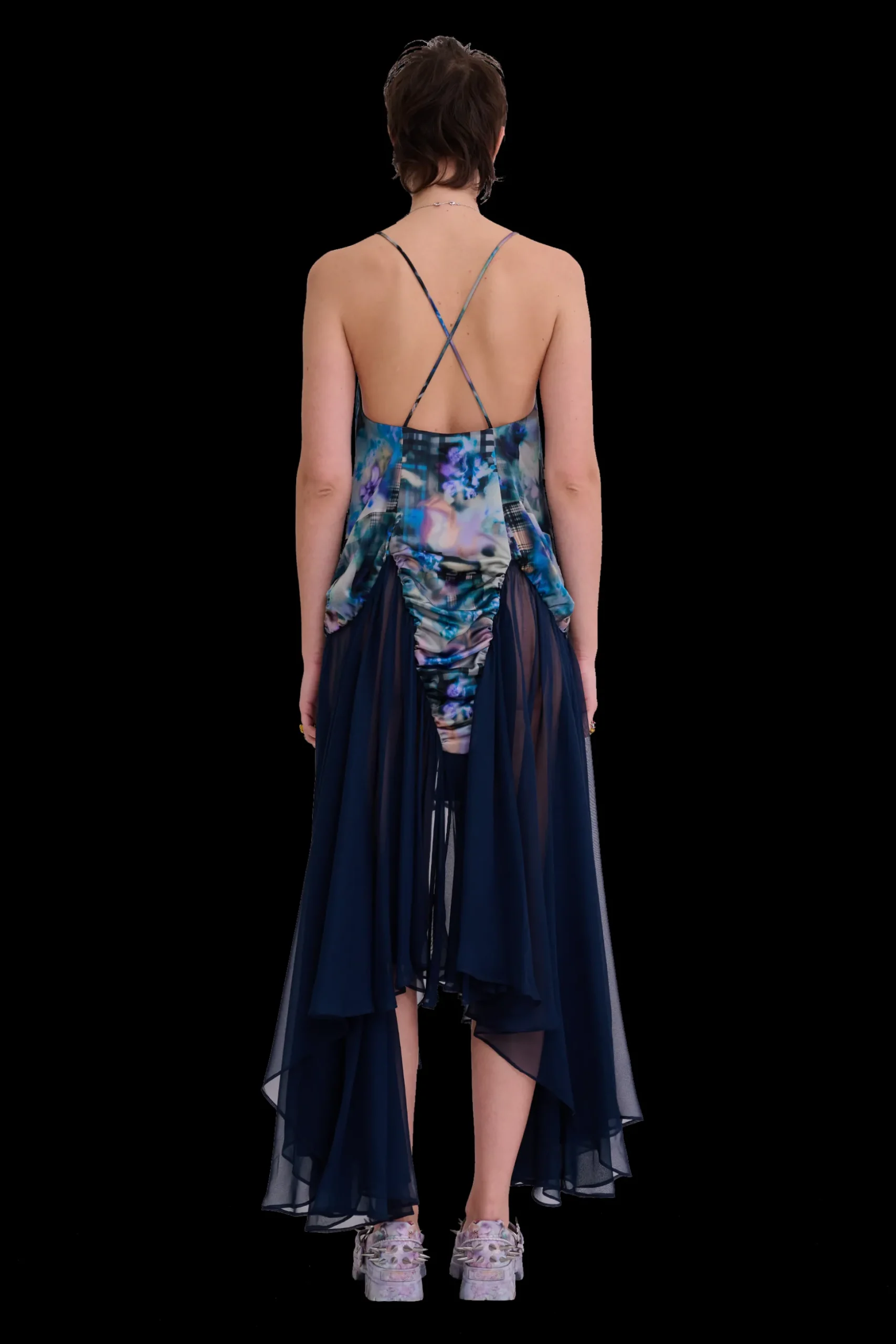 navy_garden_blur_magnolia_dress_4.webp Tops | Dresses | Collina Strada NAVY GARDEN BLUR MAGNOLIA DRESS