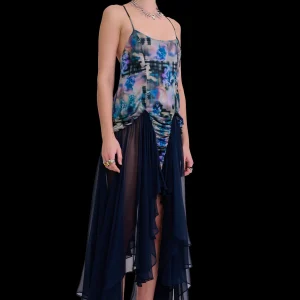 Tops | Dresses | Collina Strada NAVY GARDEN BLUR MAGNOLIA DRESS