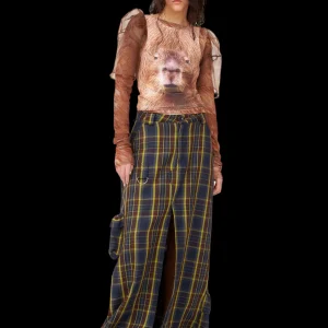 Skirts | Collina Strada NAVY LIME PLAID STOMP SKIRT