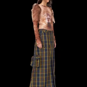 Skirts | Collina Strada NAVY LIME PLAID STOMP SKIRT