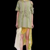 Tops | Collina Strada OLIVE STRIPE REMNANT STAR TEE