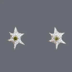 Earrings | Collina Strada OLIVINE STARBURST STUDS