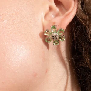Earrings | Collina Strada ORANGE TURQUOISE HAPPY FLOWER EARRING