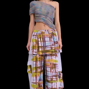 Skirts | Pants | Collina Strada PAINTED PLAID LAWN SKIRT CARGO PANT