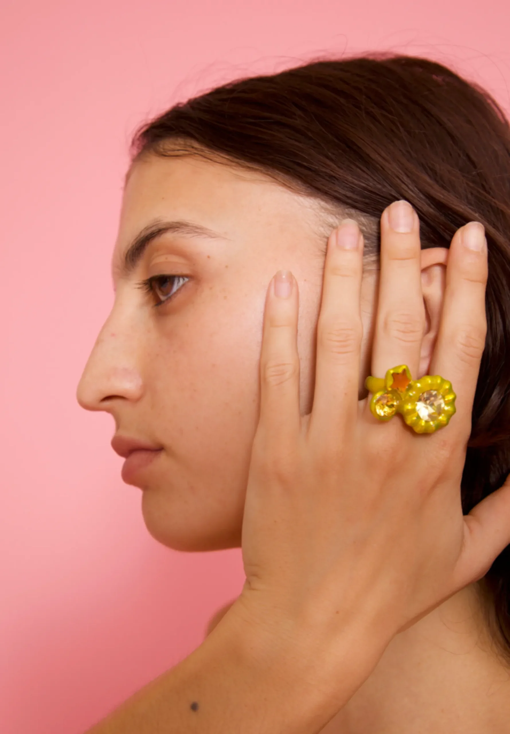 pineapple_candy_gem_ring_1.webp Rings | Collina Strada PINEAPPLE CANDY GEM RING