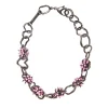 Necklaces | Collina Strada PINK BLACK SPIKEEZ CRUSHED CHAIN NECKLACE