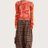 Pants | Collina Strada PINK BROWN PLAID LAWN CARGO