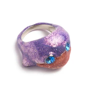 Rings | Collina Strada PINK GLITTER BABY DOLPHIN RING