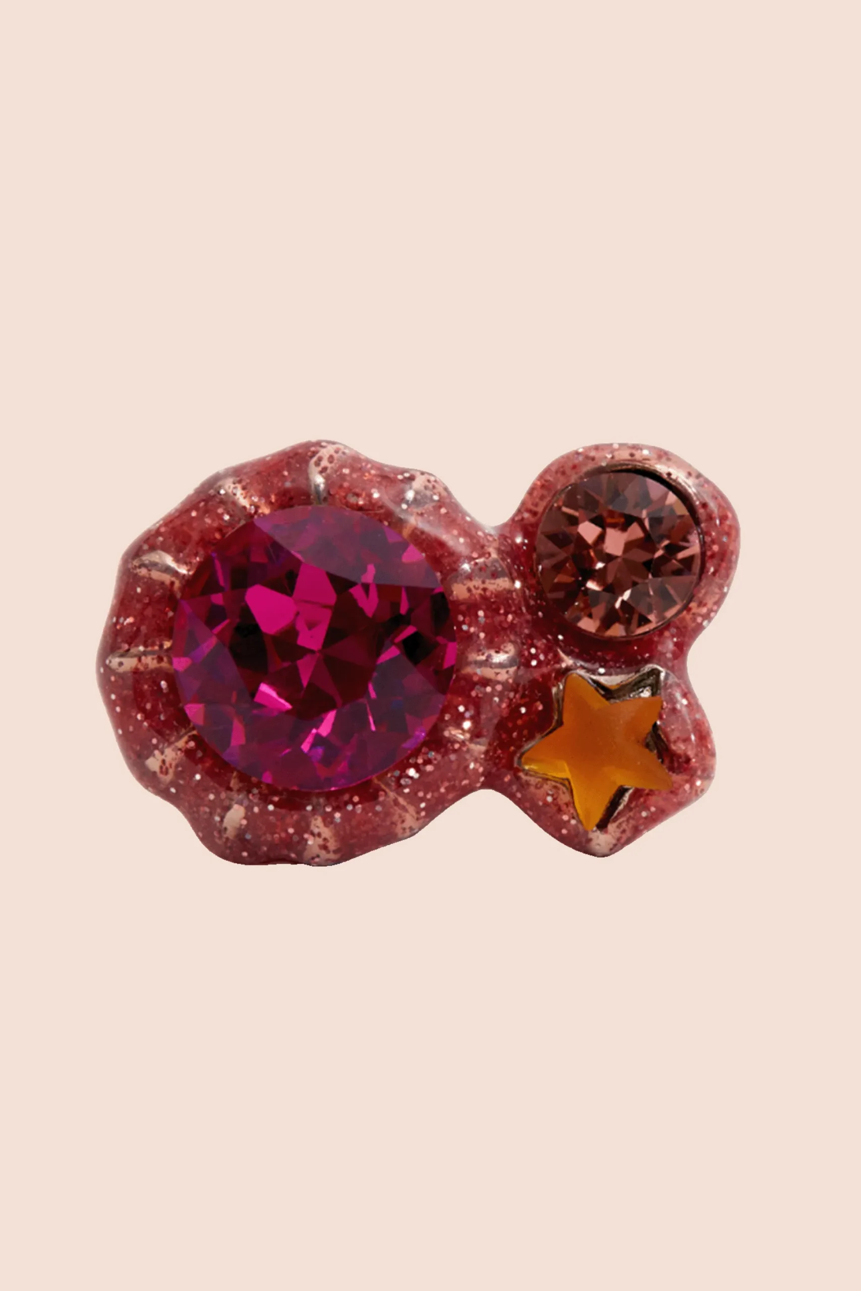 pink_glitter_candy_gem_ring_0.webp Rings | Collina Strada PINK GLITTER CANDY GEM RING