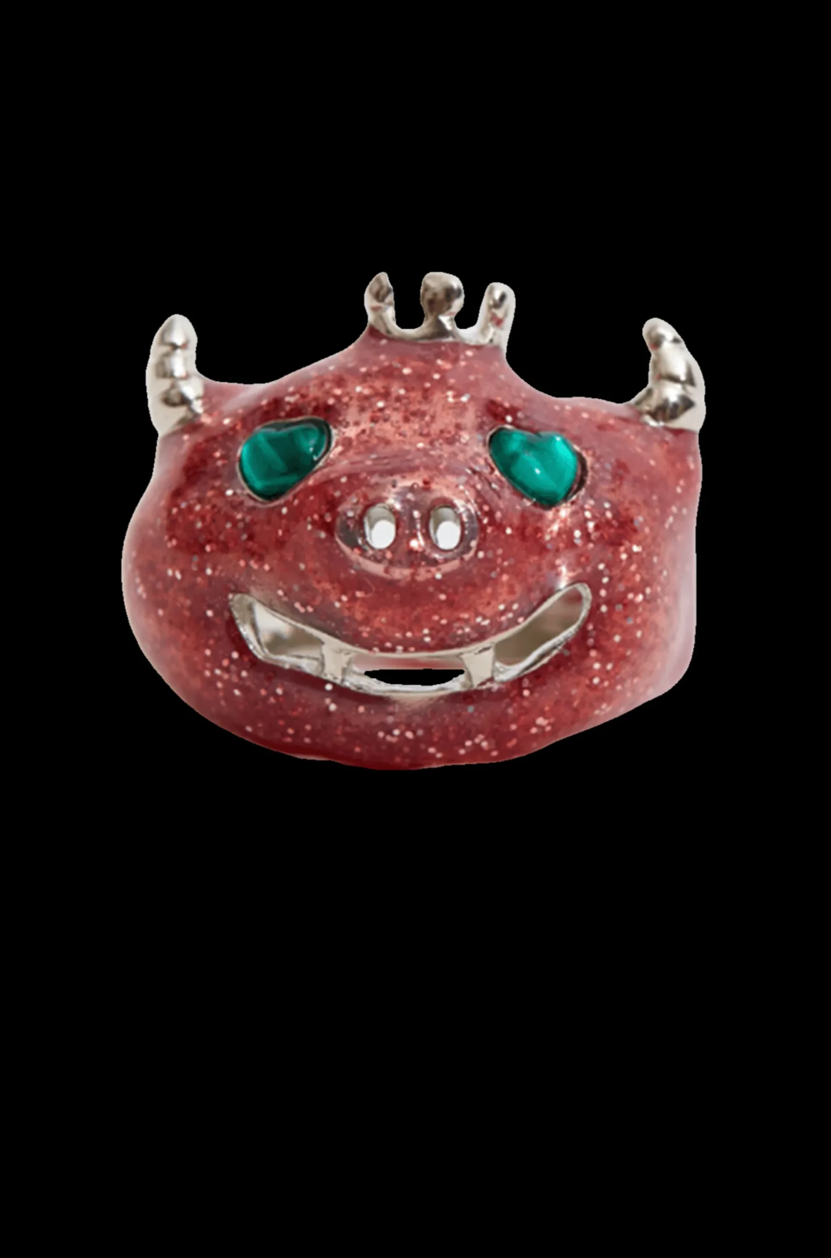pink_glitter_munster_ring_0.webp Rings | Collina Strada PINK GLITTER MUNSTER RING