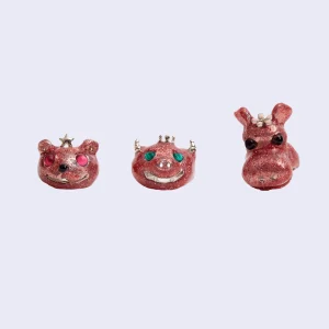 Rings | Collina Strada PINK GLITTER MUNSTER RING