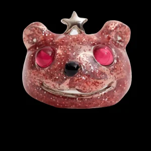 Rings | Collina Strada PINK GLITTER PRINCESS BEAR RING