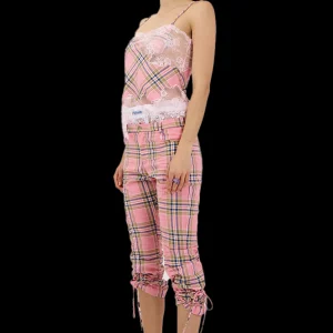 Pants | Collina Strada PINK PLAID MALDIVES PANT
